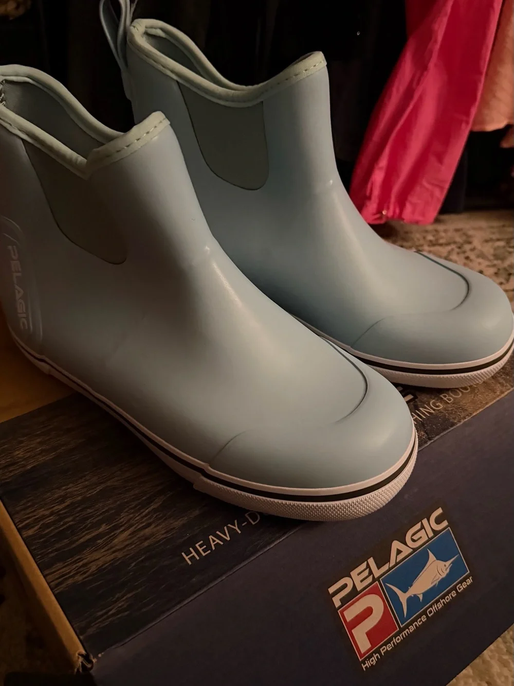 Pelagic Light Blue Women's Slip-On Rain Boots